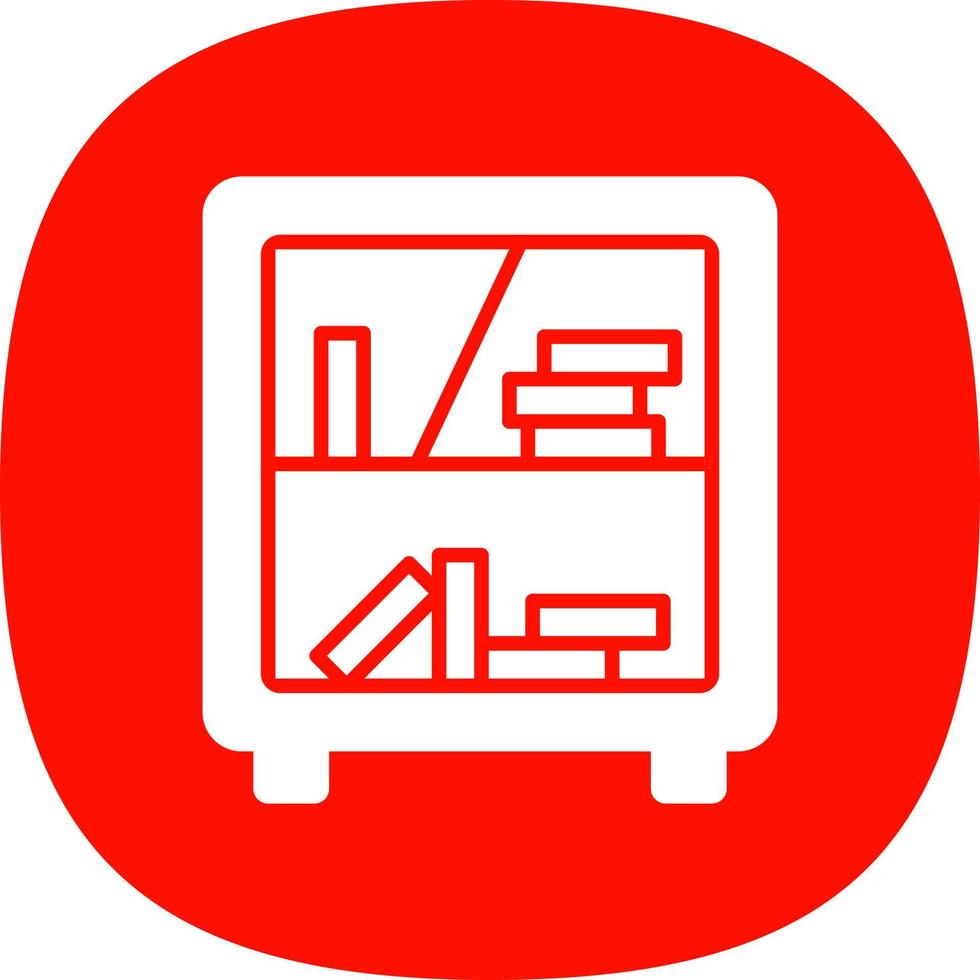 Bookshelf Vector Icon Design