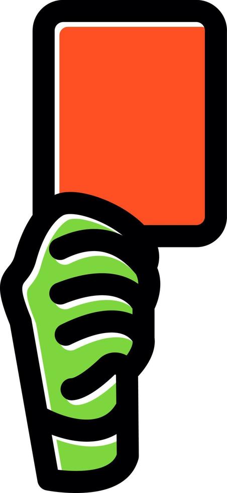 Red Card Vector Icon Design