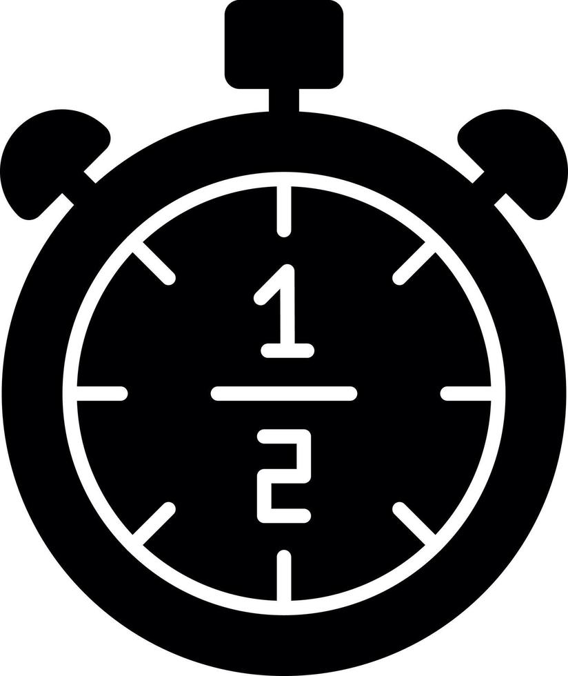 diseño de icono de vector de medio tiempo