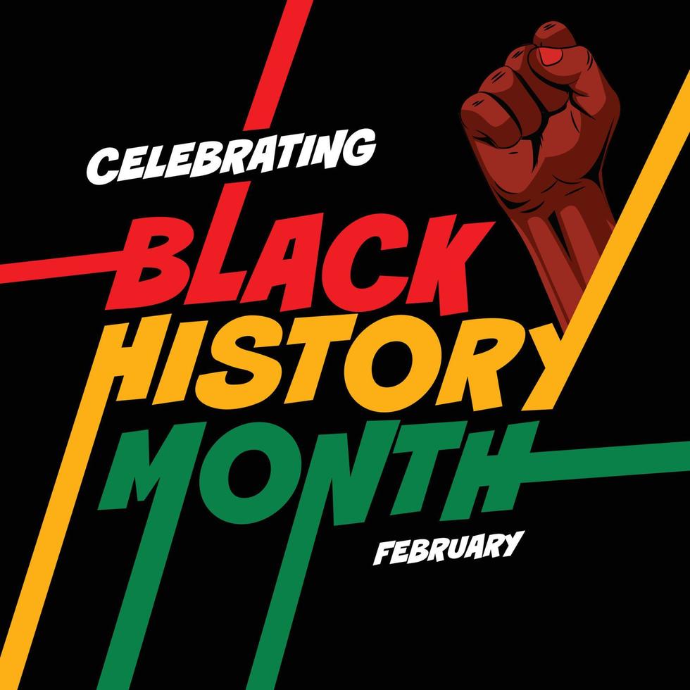 Celebration of Black History Month also known as African-American History Month. vector