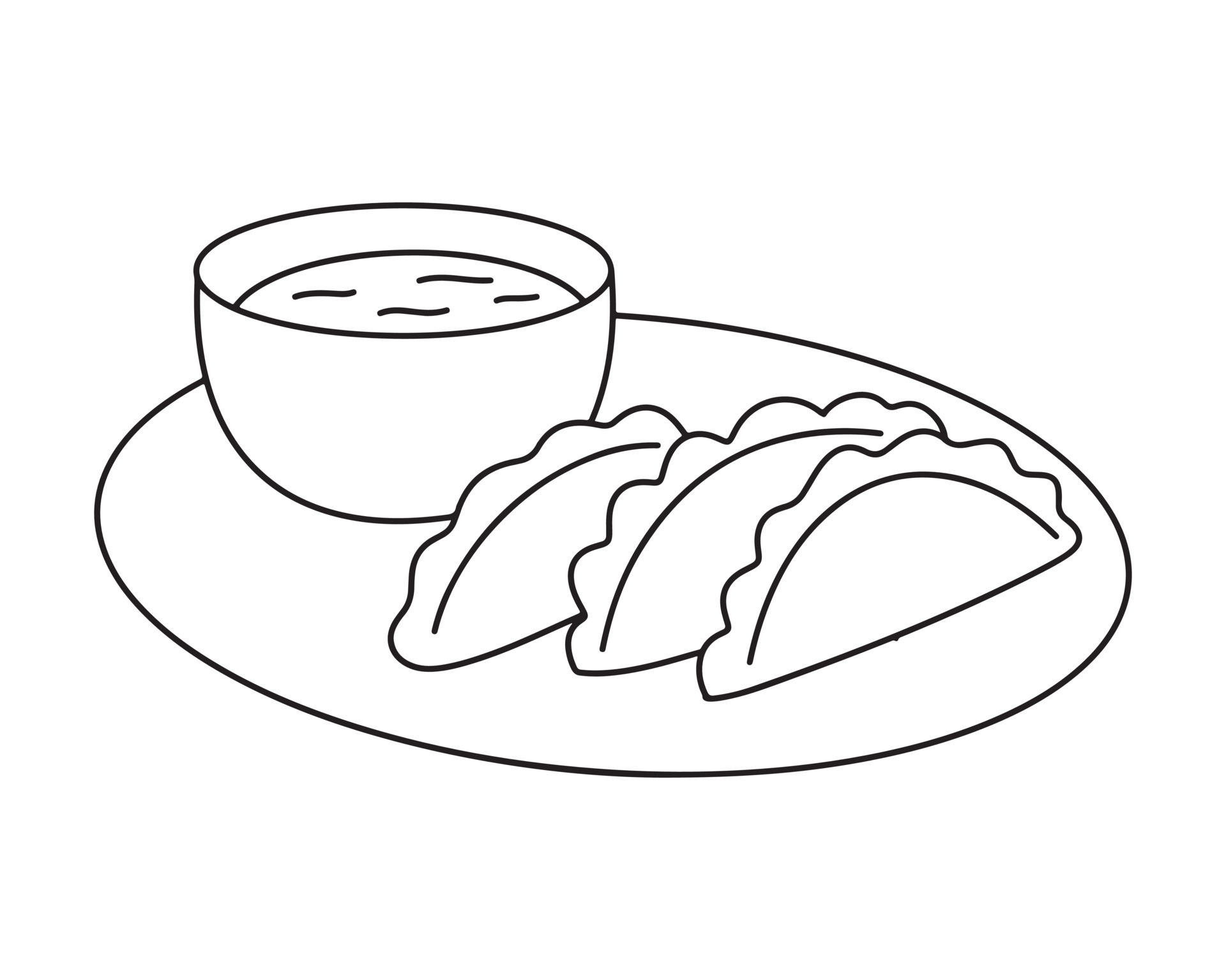 Gyoza drawing