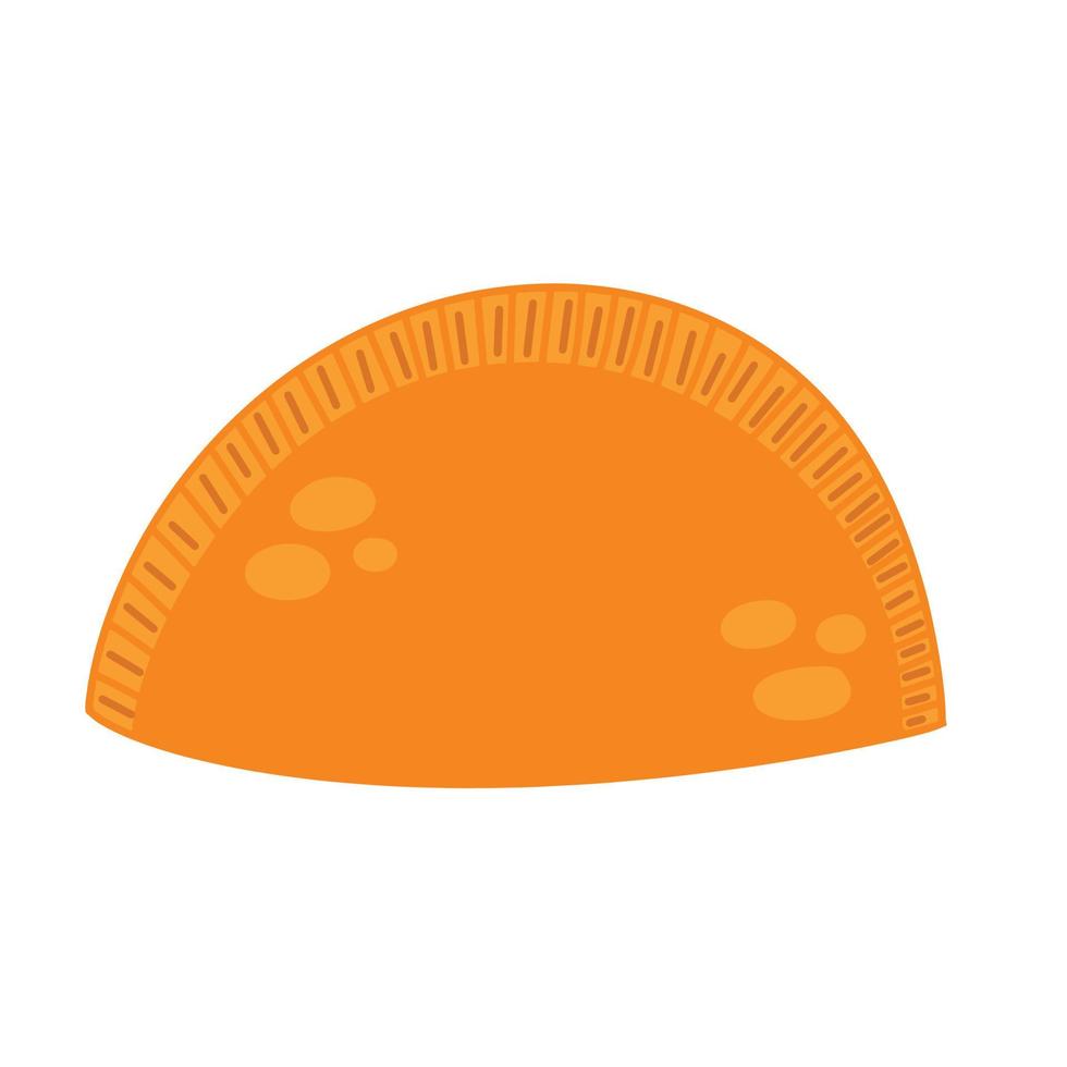 gujiya o gujiia, bola de masa dulce frita. comida india. ilustración de vector de garabato dibujado a mano simple aislado sobre fondo blanco