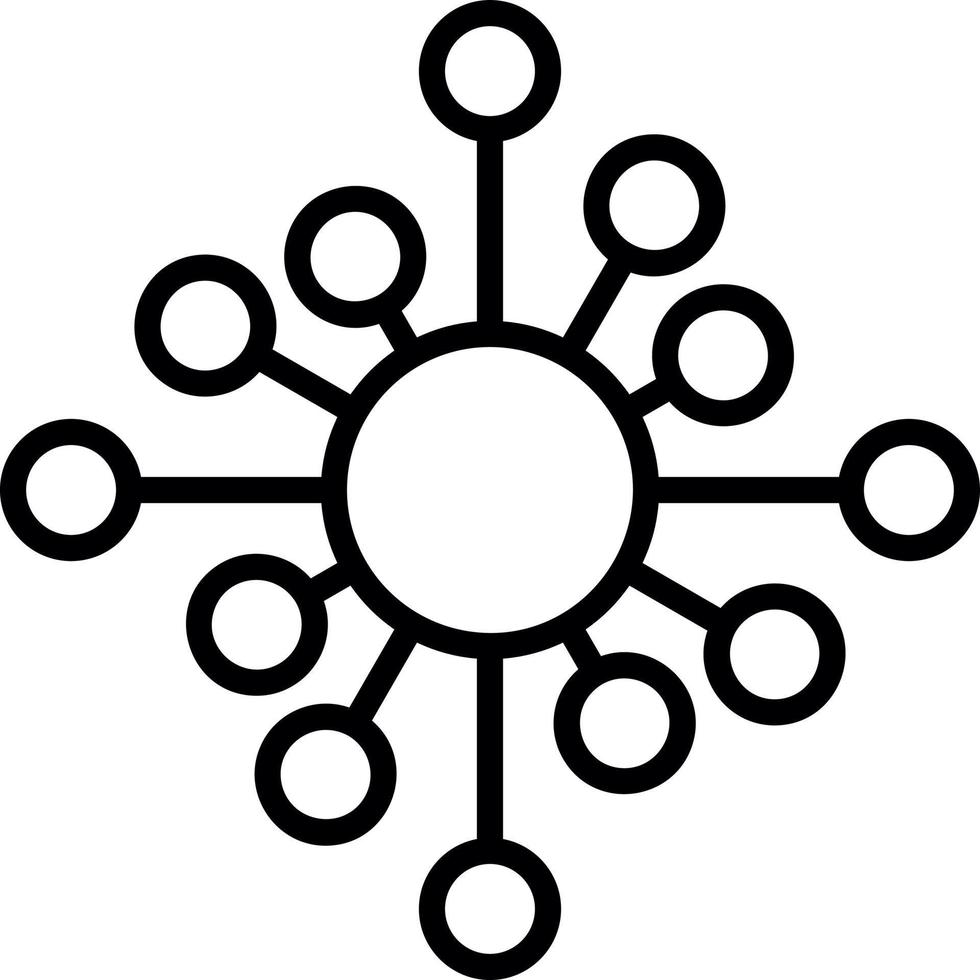 Biological Network Vector Icon Design