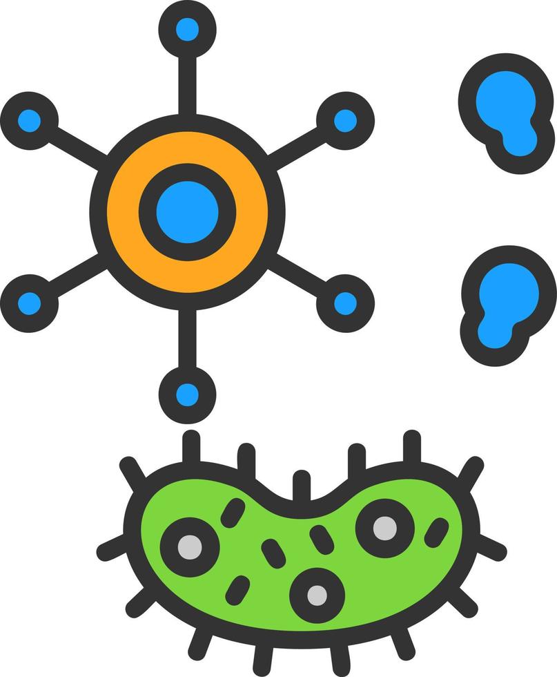 diseño de iconos de vectores de bacterias y virus