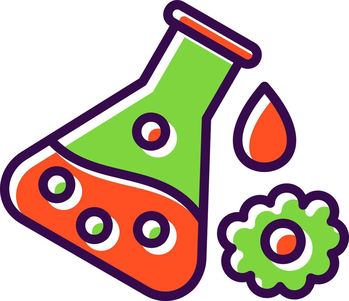 Chemical Reaction Vector Icon Design