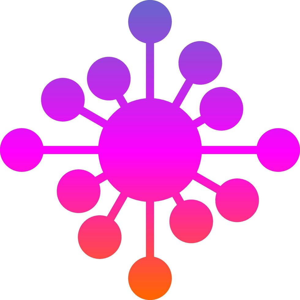 Biological Network Vector Icon Design