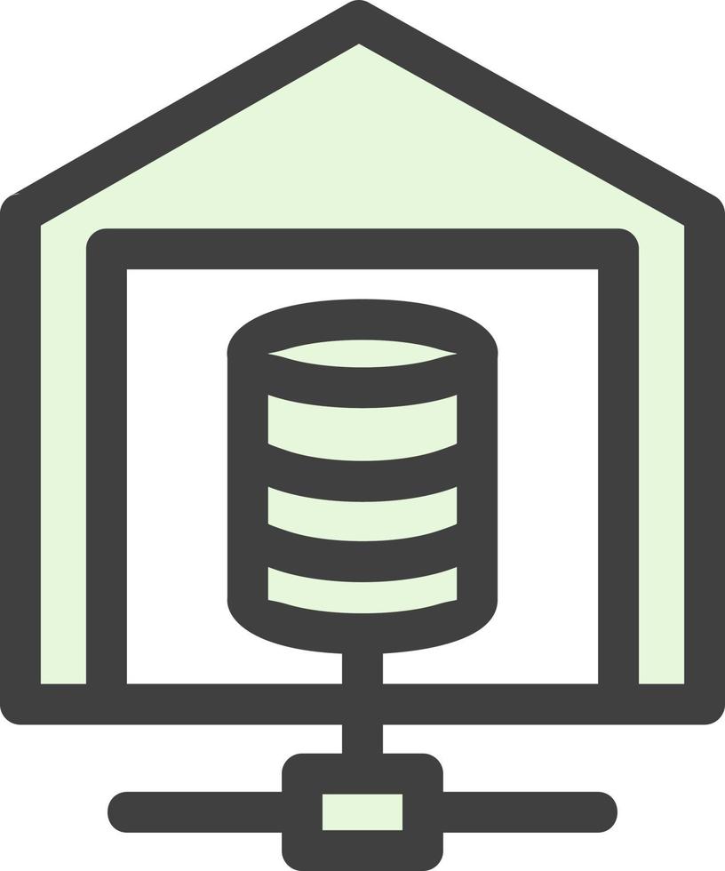 Data Warehouse Vector Icon Design