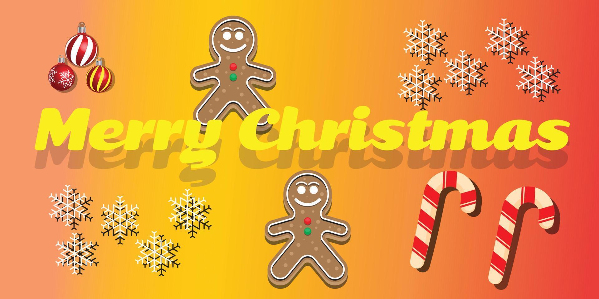 Candy Stick Christmas Lights Candy and Snowflakes vector