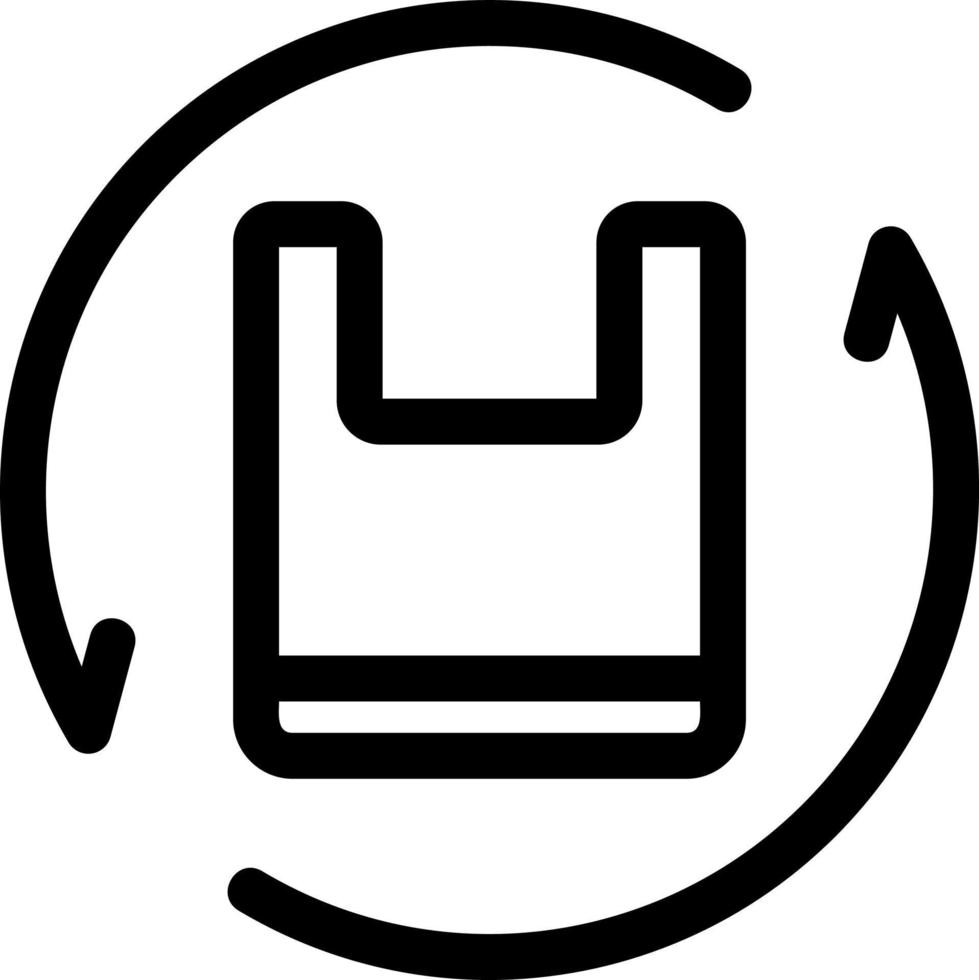 Recyled Plastic Bag Vector Icon Design