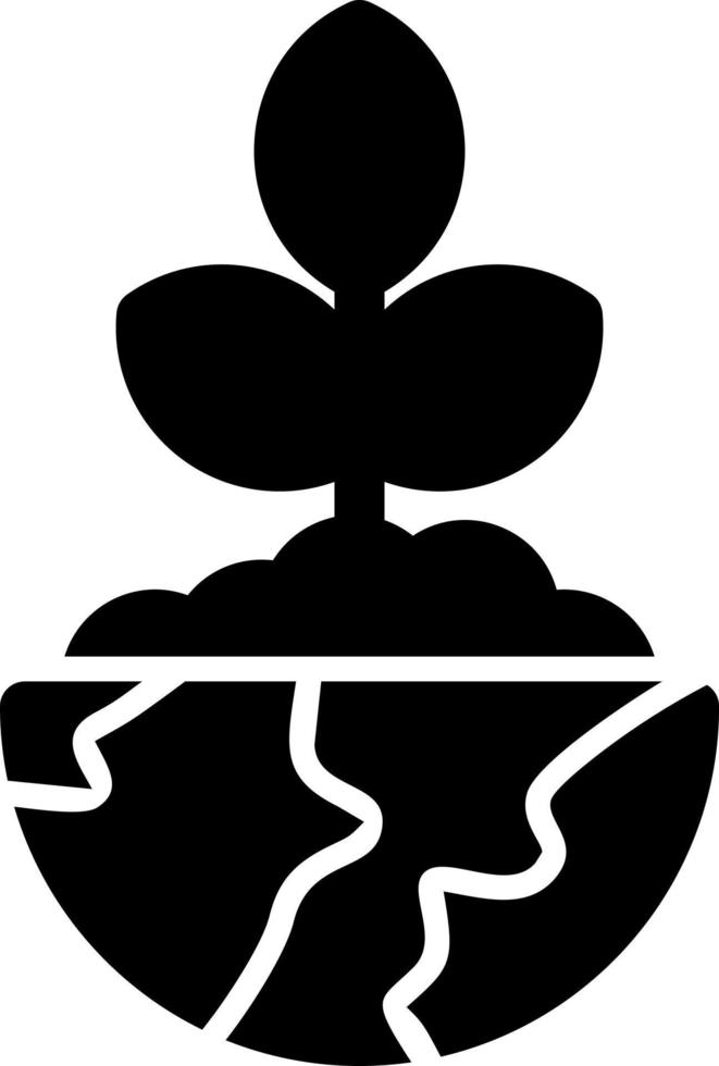Earth Plant Vector Icon Design