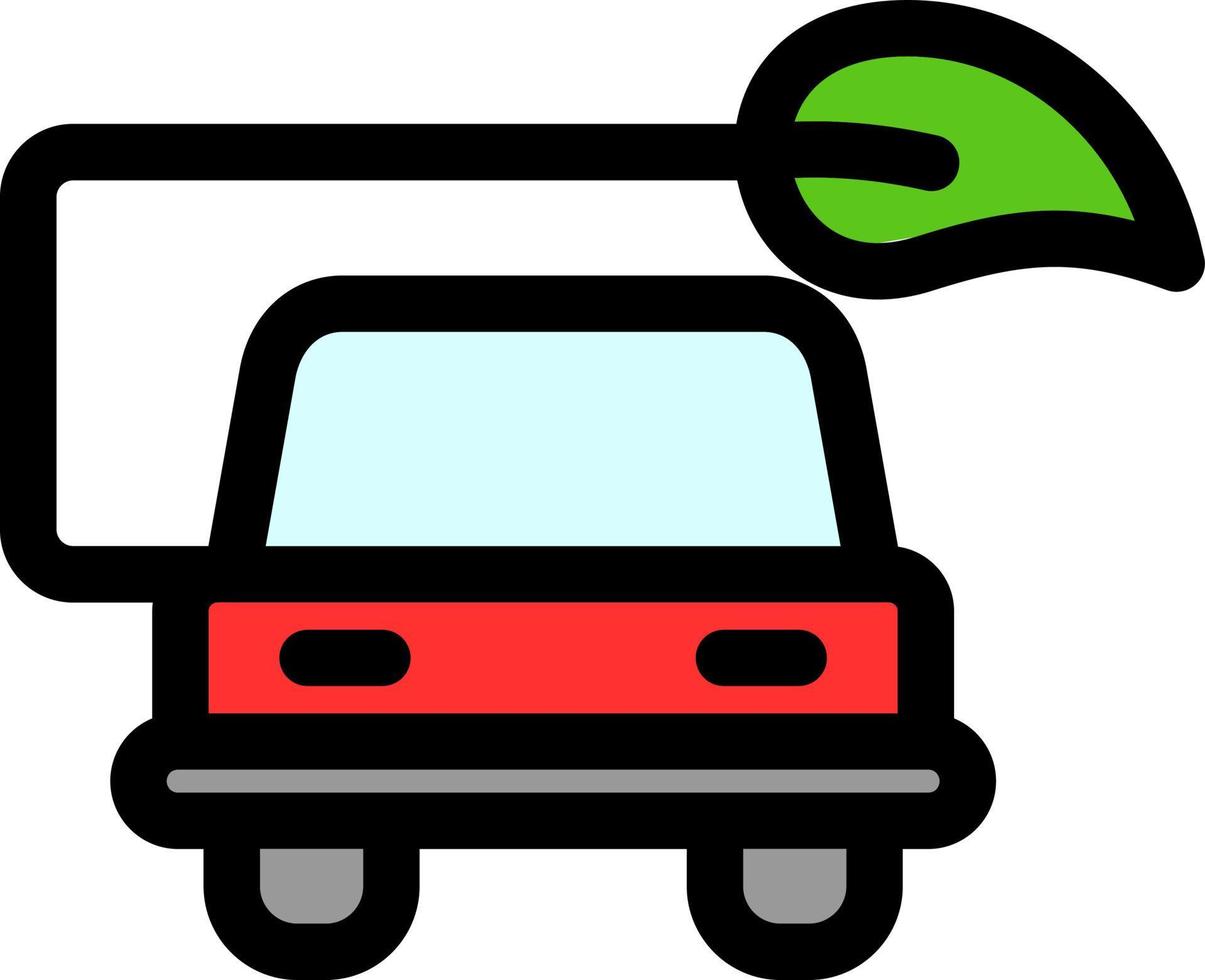 diseño de icono de vector de coche ecológico