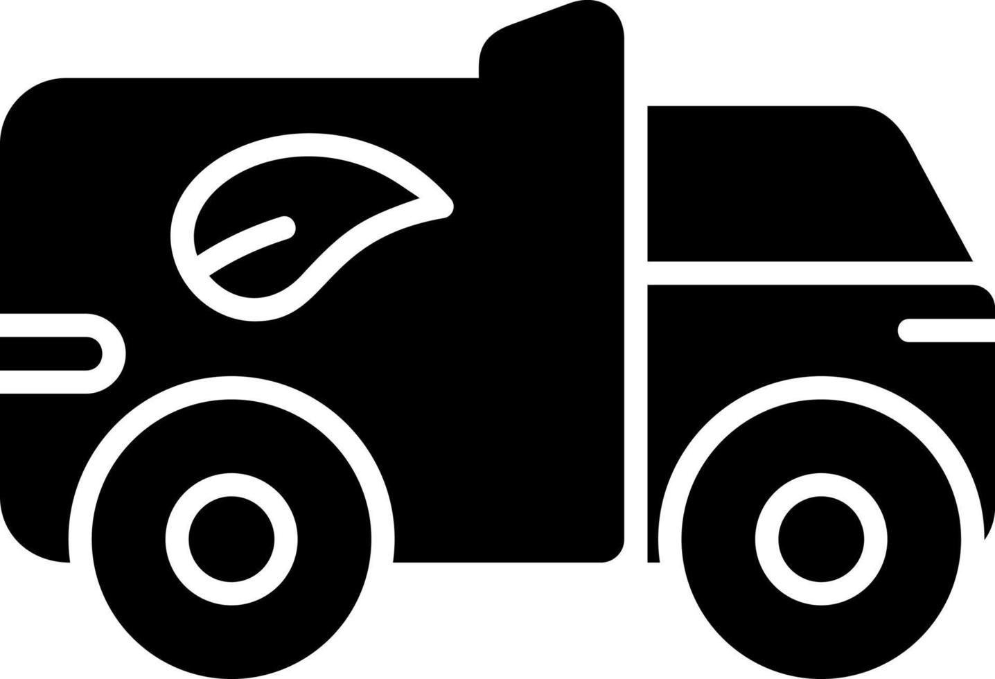 Eco Truck Vector Icon Design