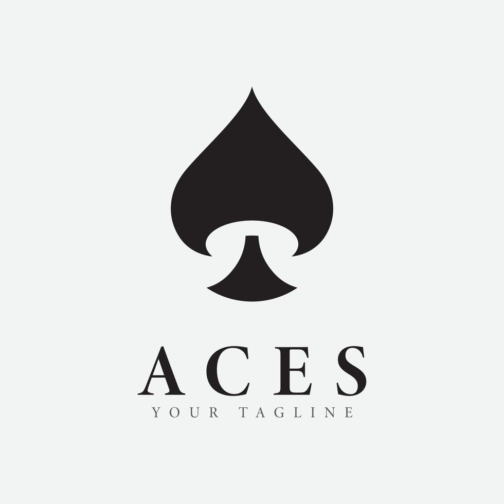 icono de vector de diseño de logotipo de ases