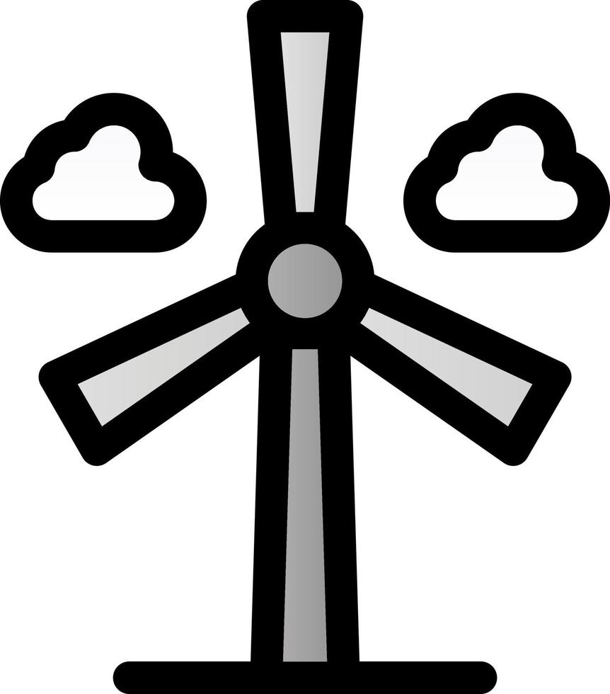Wind Turbine Vector Icon Design