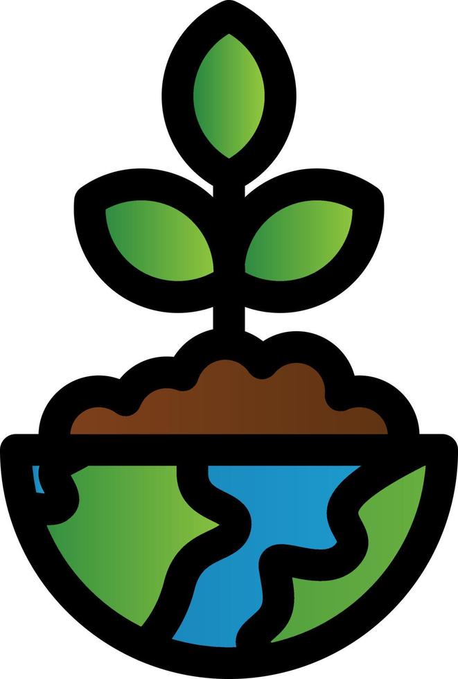 Earth Plant Vector Icon Design
