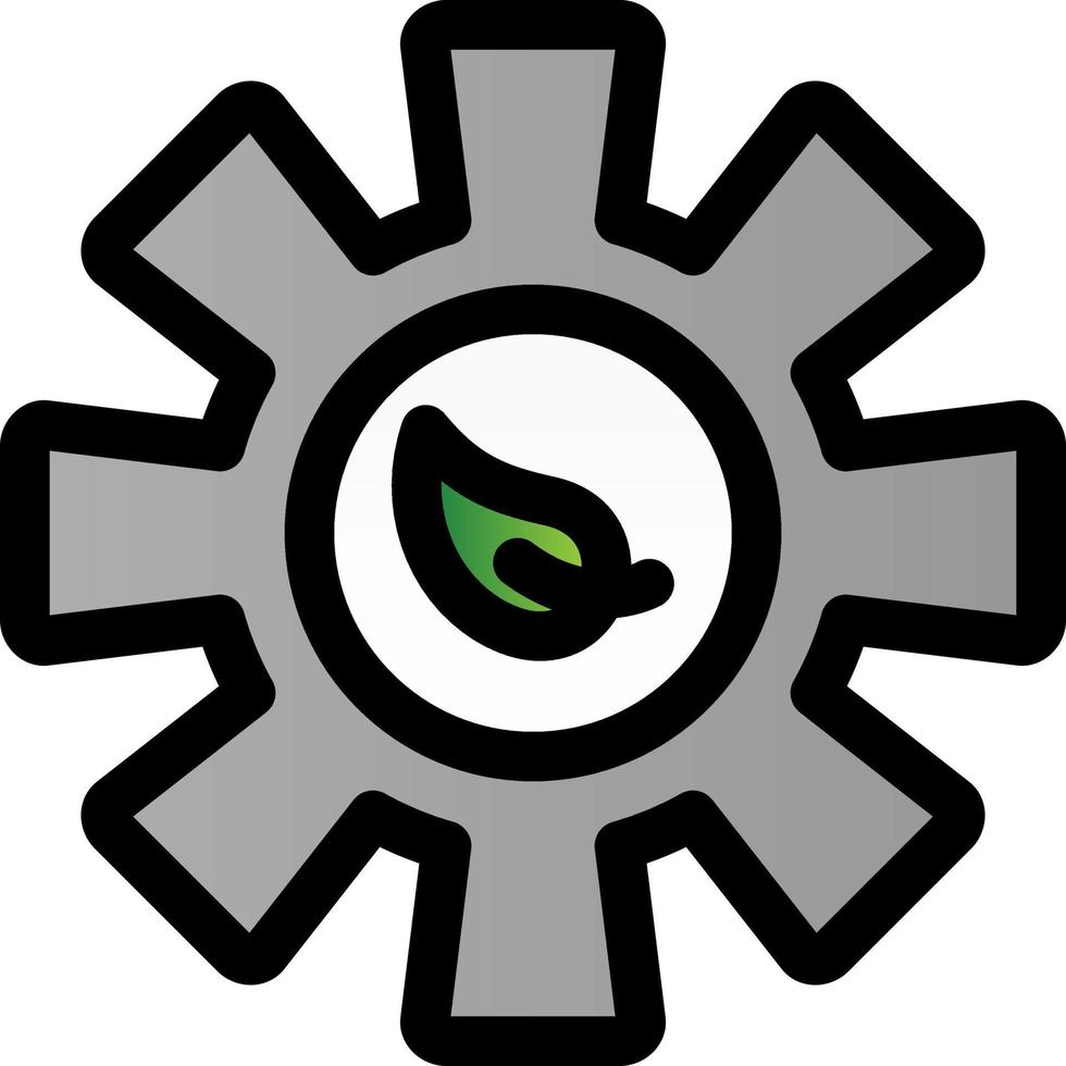 Eco Gear Vector Icon Design