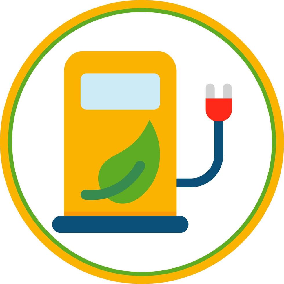 Eco Station Vector Icon Design