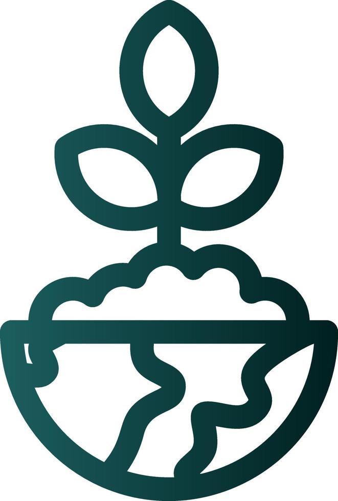 Earth Plant Vector Icon Design