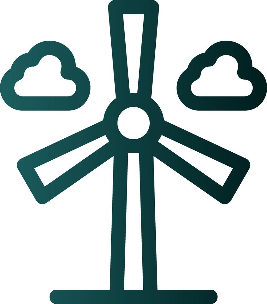 Wind Turbine Vector Icon Design