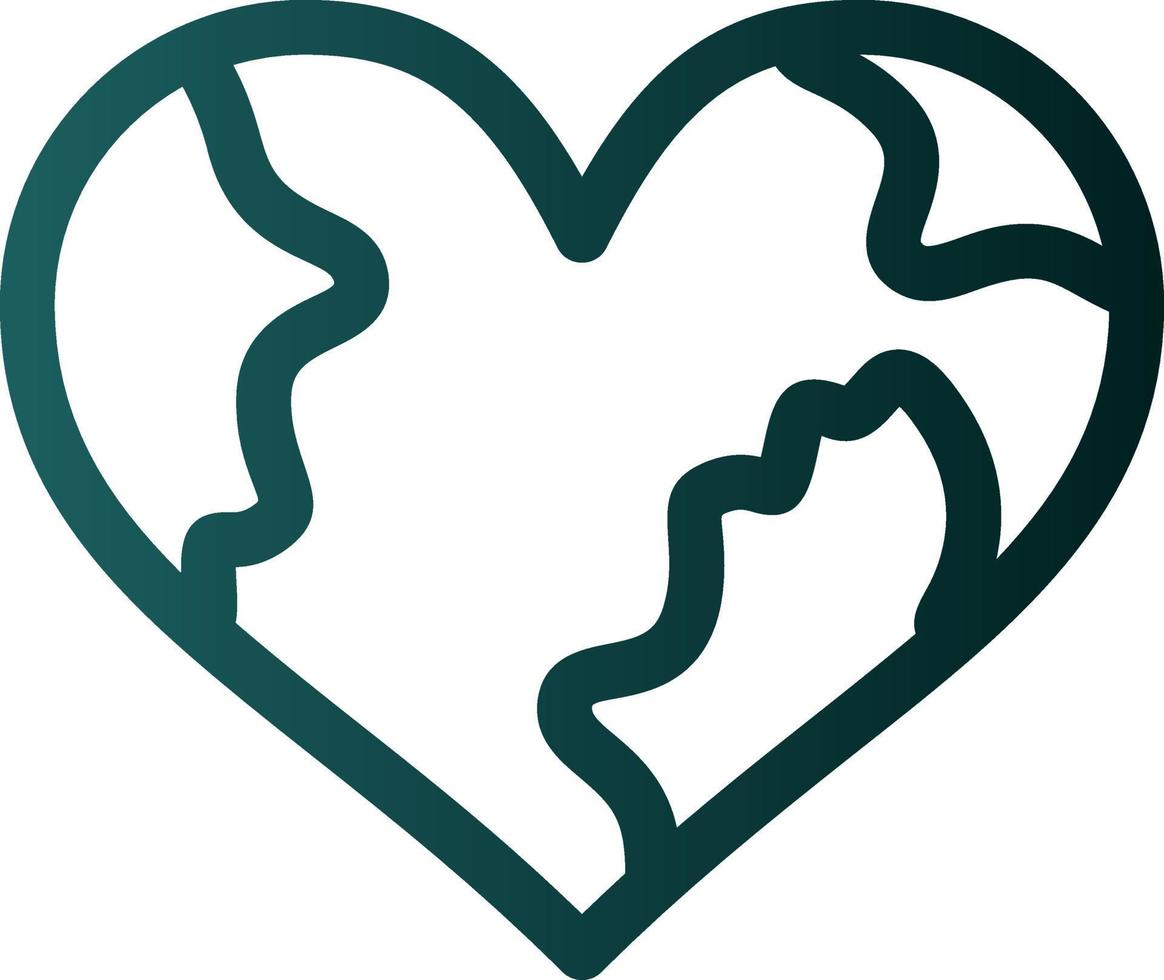 Earth Love Vector Icon Design