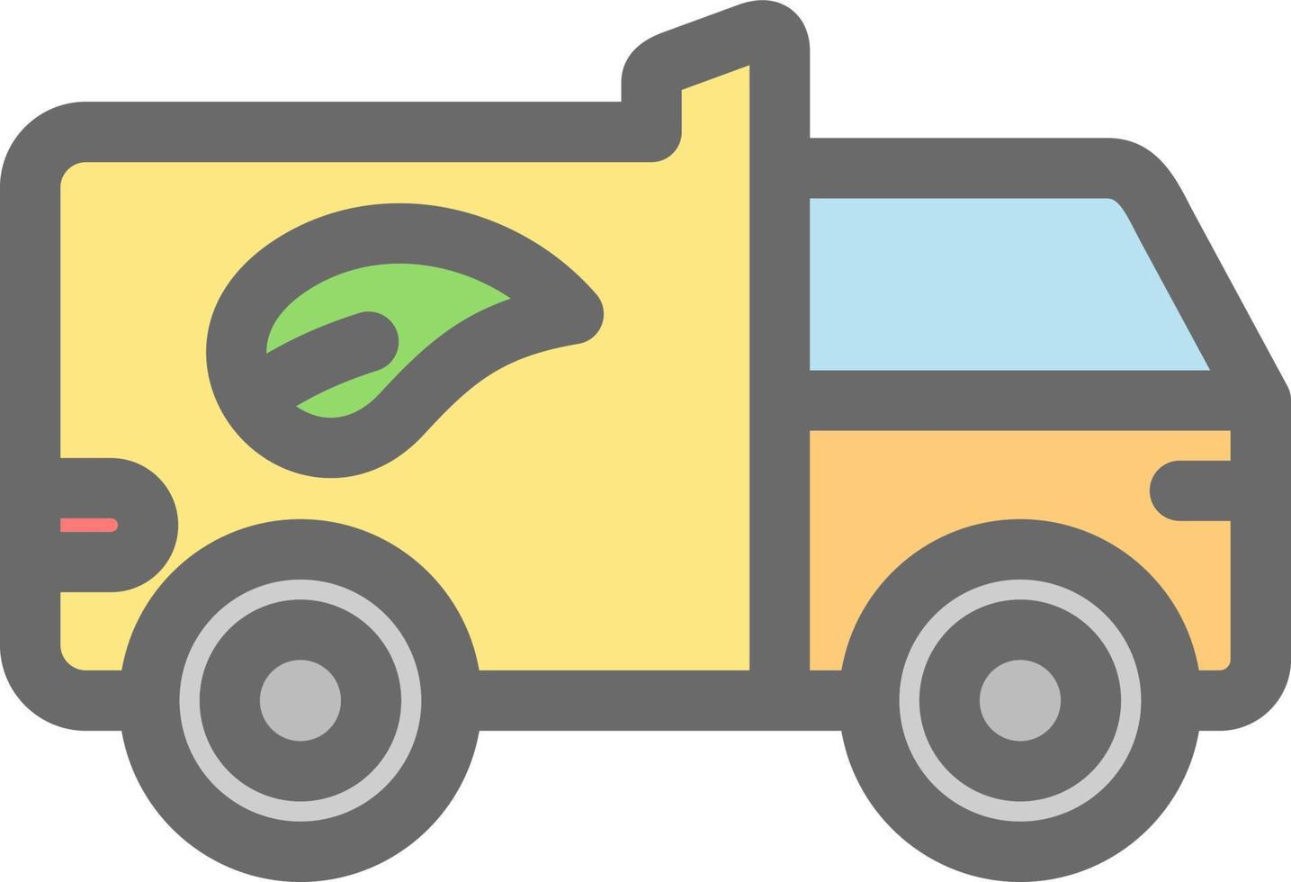 Eco Truck Vector Icon Design