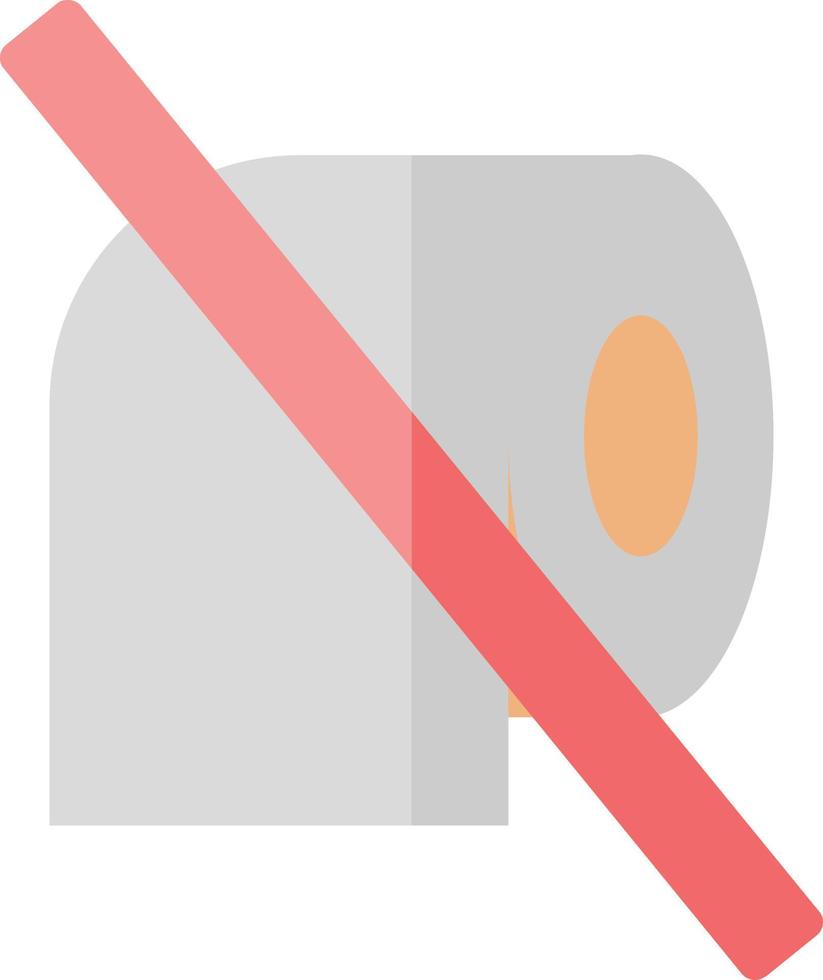 Toilet Paper Slash Vector Icon Design