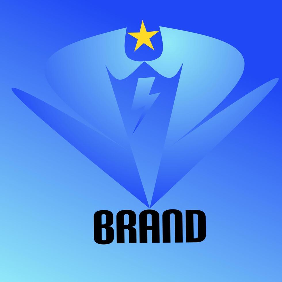 Bussines logo design and blue background vector