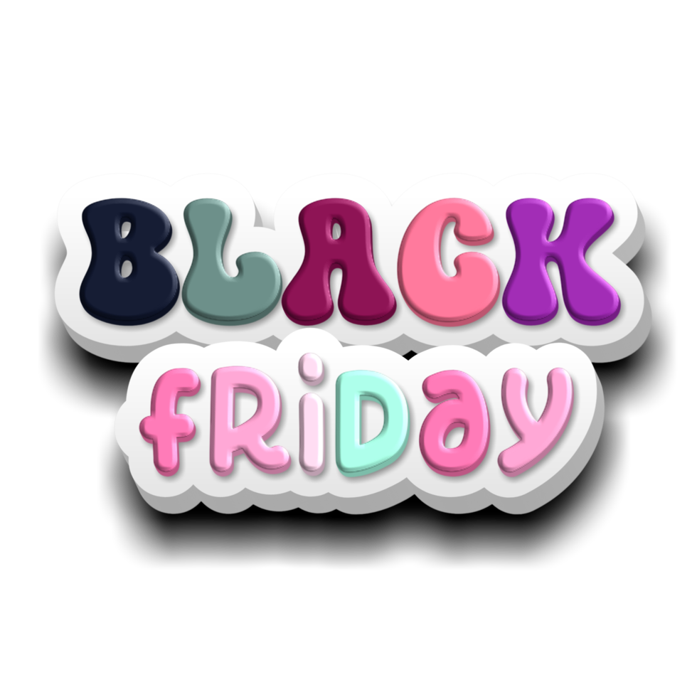 Black friday text png