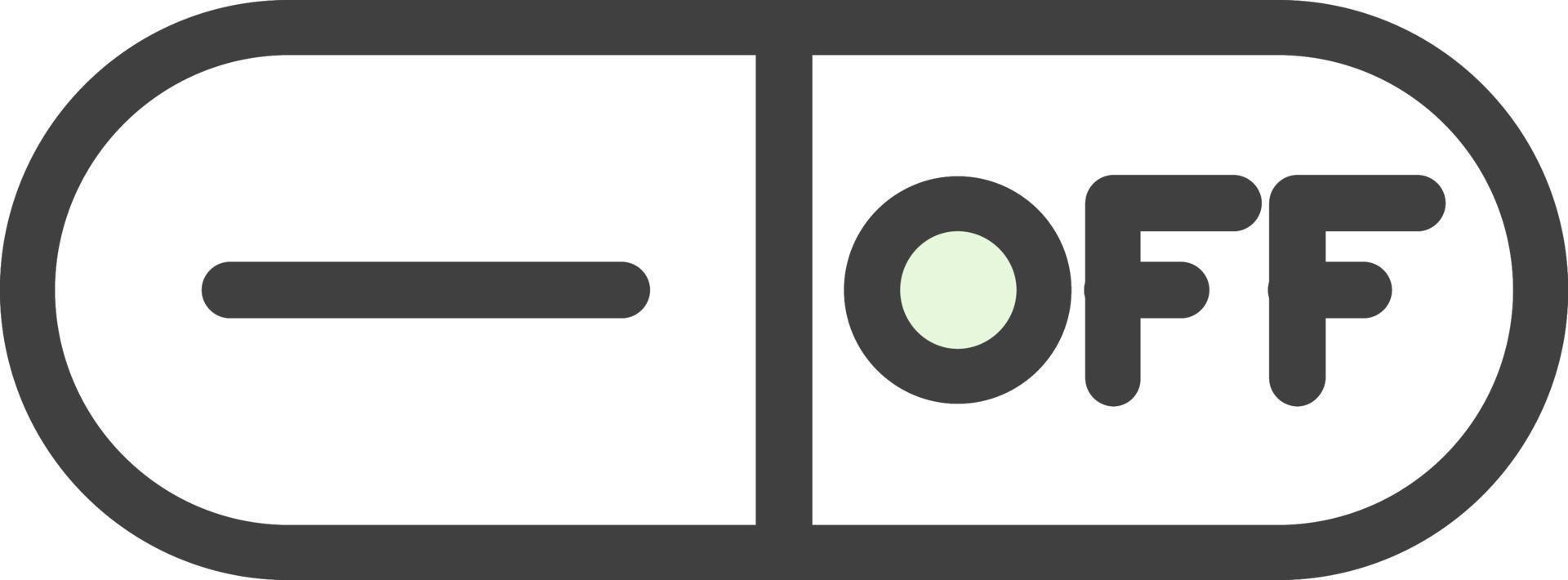 Toggle Off Vector Icon Design