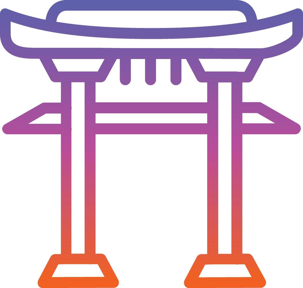 Torii Gate Vector Icon Design