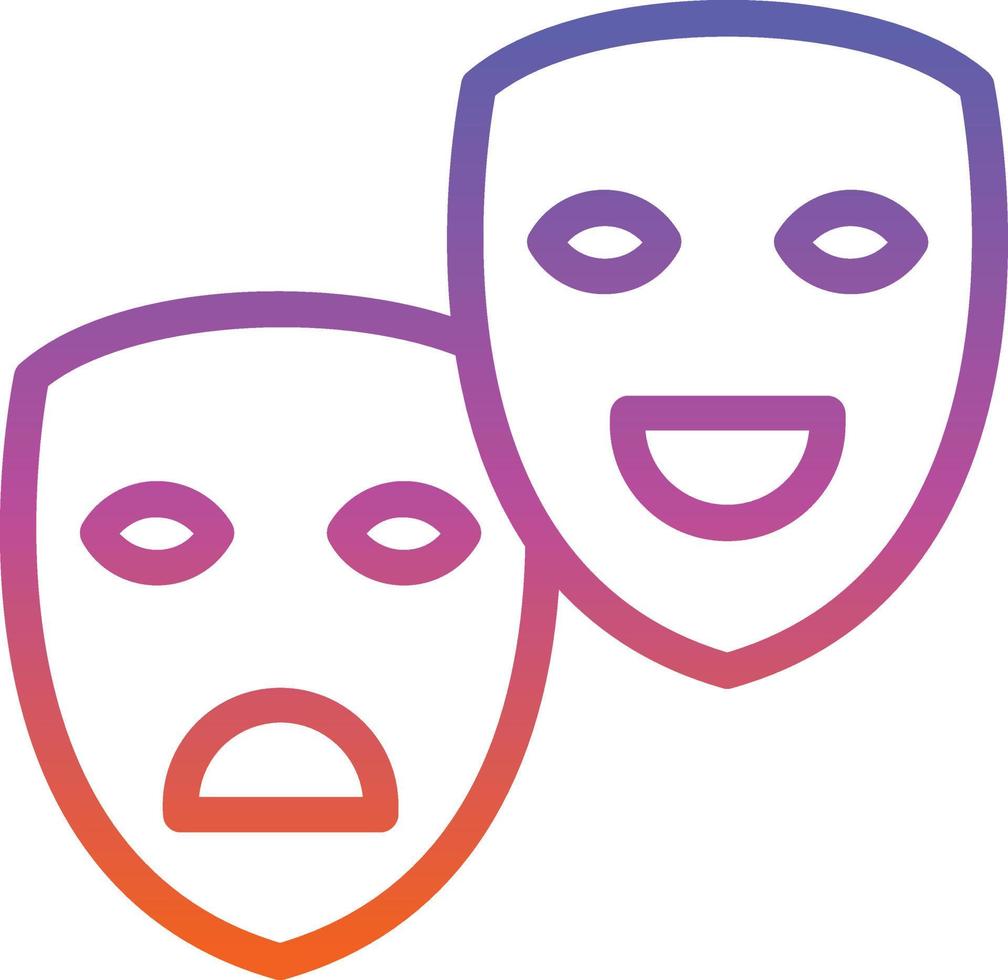 Theater Masks Vector Icon Design