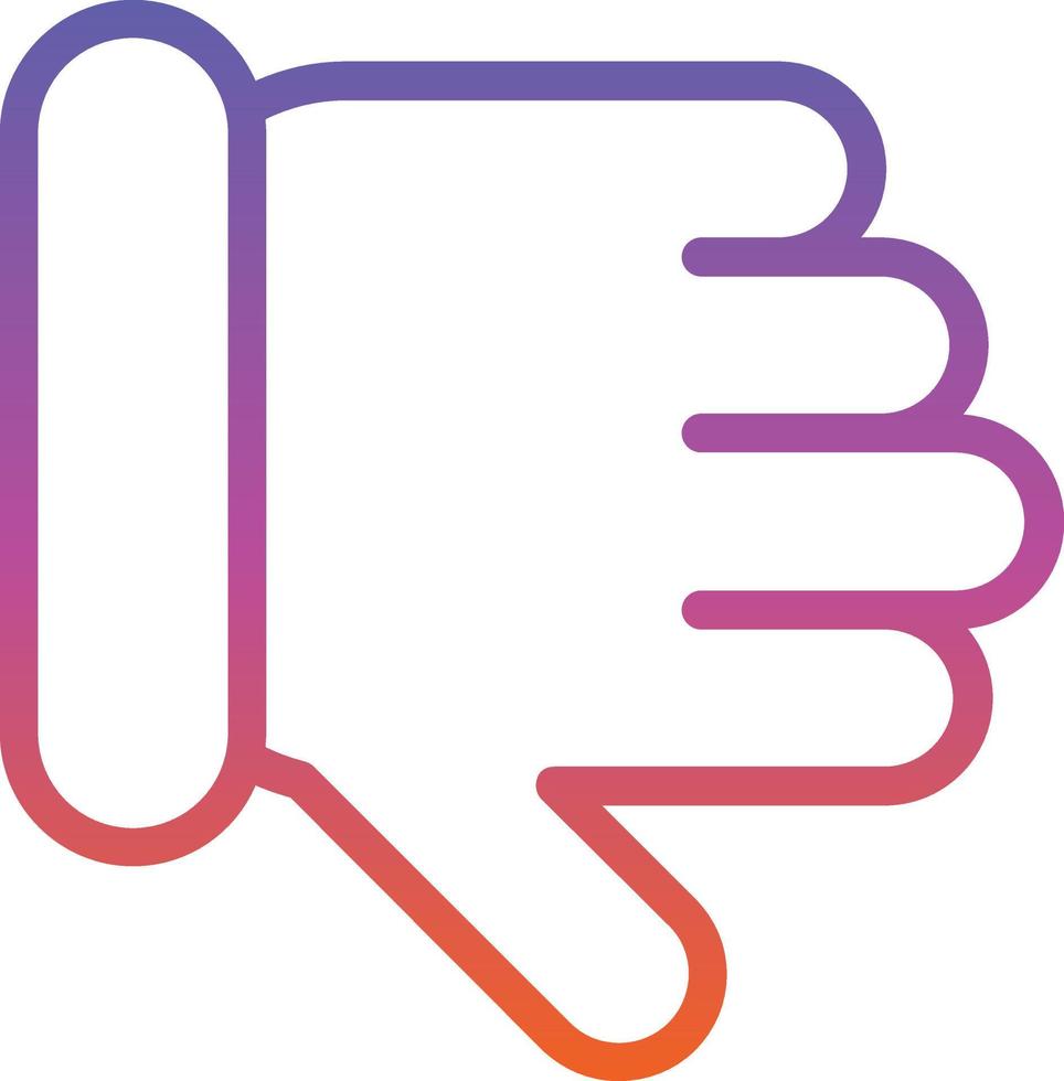 Thumbs Down Vector Icon Design