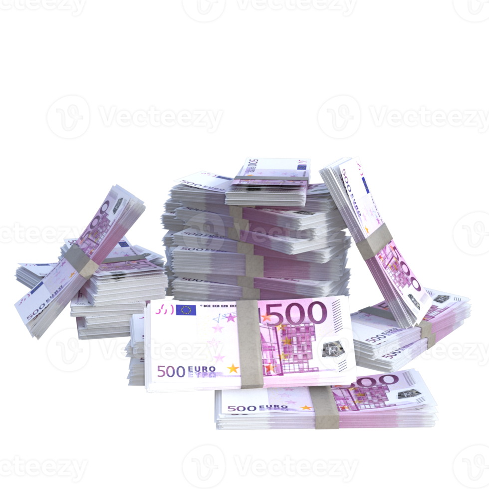 millions d'euros rendu 3d png