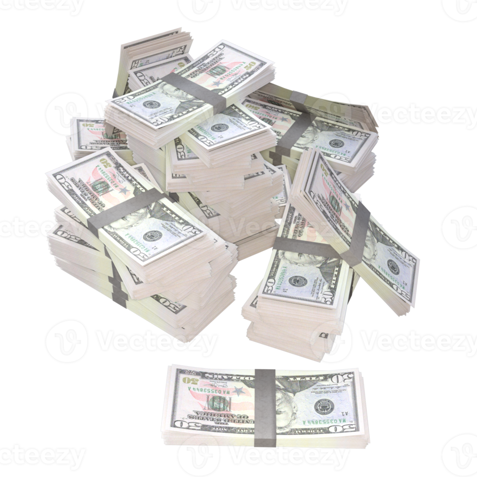 100 Dollar Millionen 3D-Rendering png