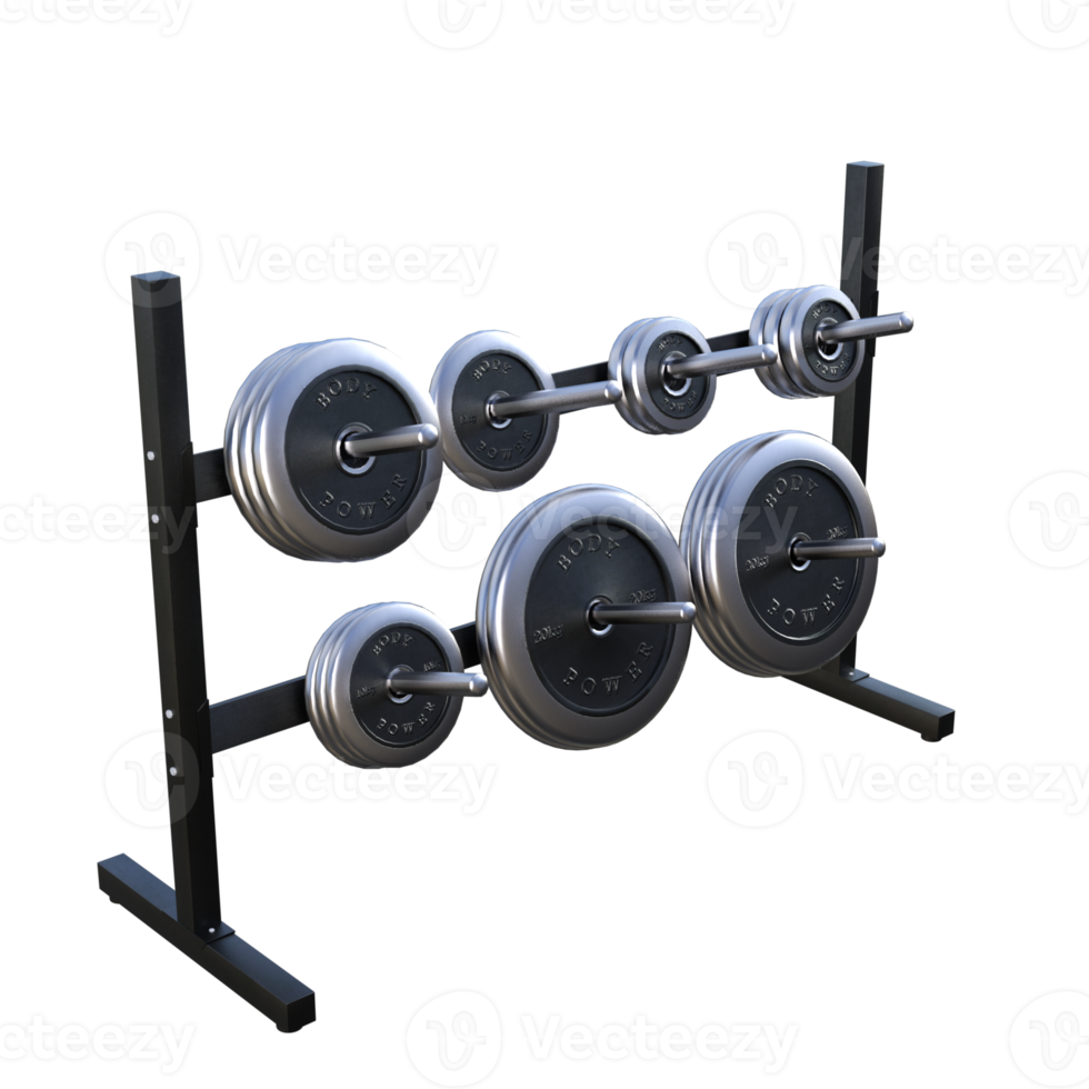 Fitness tools 3d rendering png