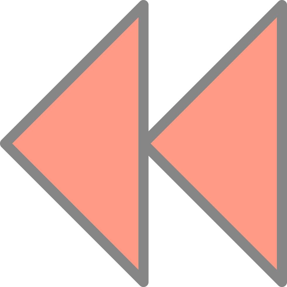 Rewind Vector Icon Design