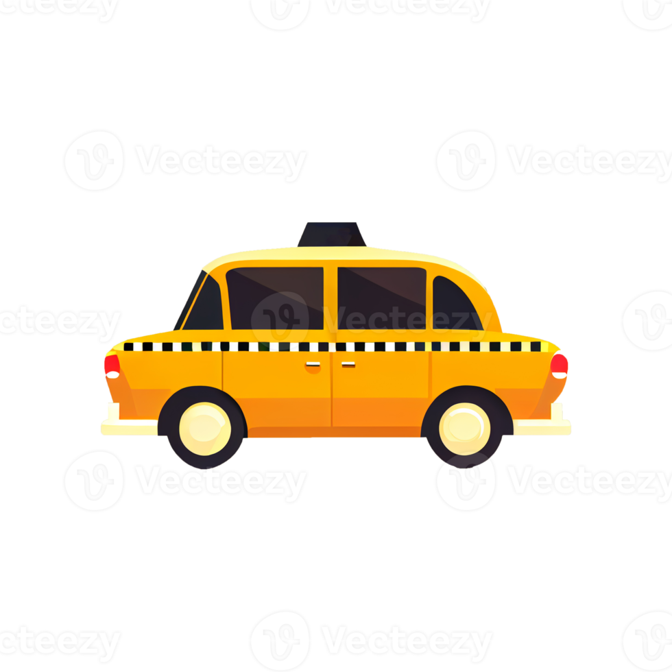 Modern flat design of Transport public transportable taxi for transportation in city. png