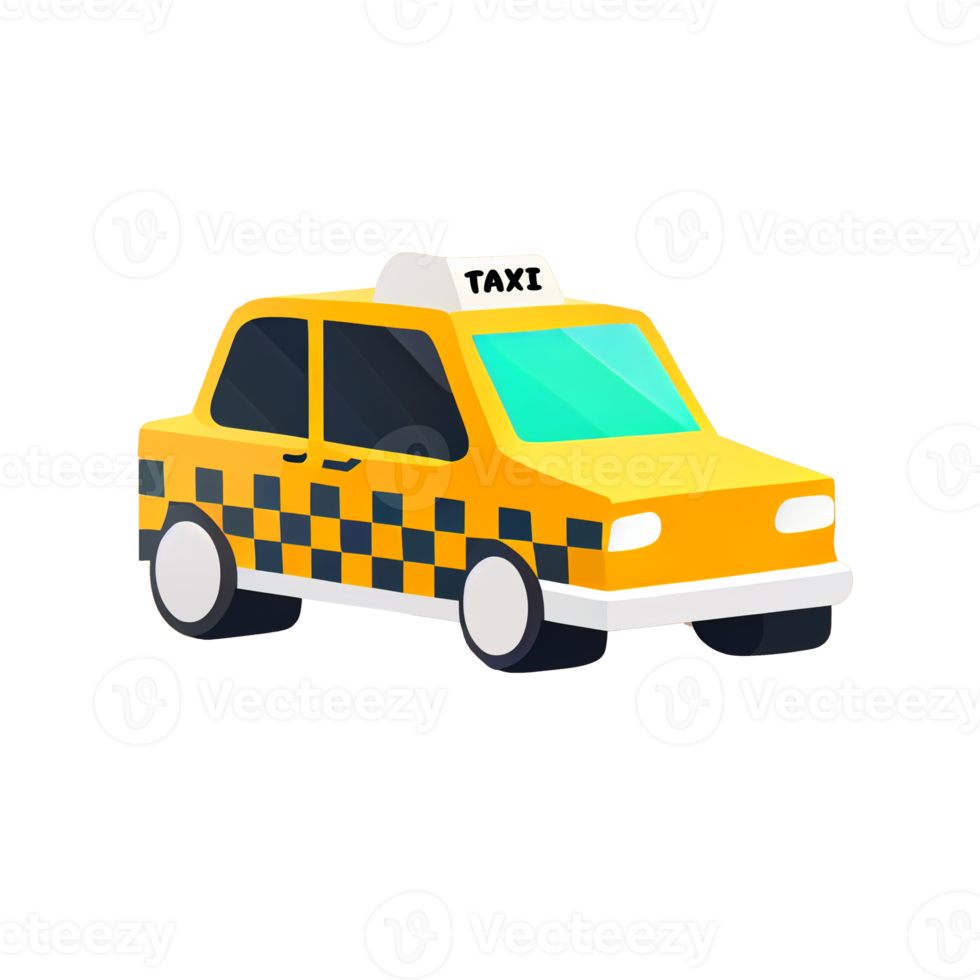 Modern flat design of Transport public transportable taxi for transportation in city. png