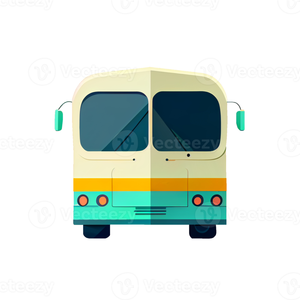 Modern flat design of Transport public transportable bus for transportation in city. png