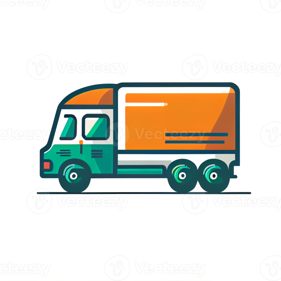 Modern flat design of Transport public transportable truck for transportation in city. png