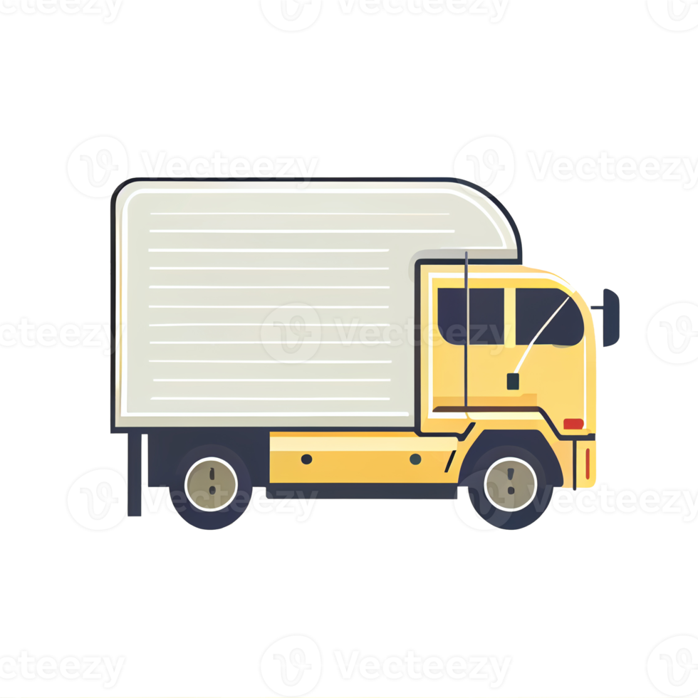 Modern flat design of Transport public transportable truck for transportation in city. png