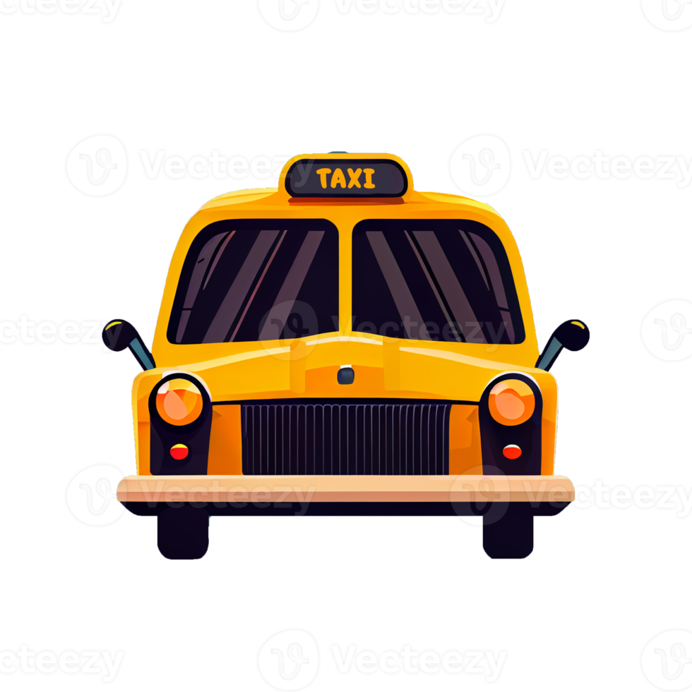 modernes flaches Design des öffentlichen transportablen Taxis für den Transport in der Stadt. png