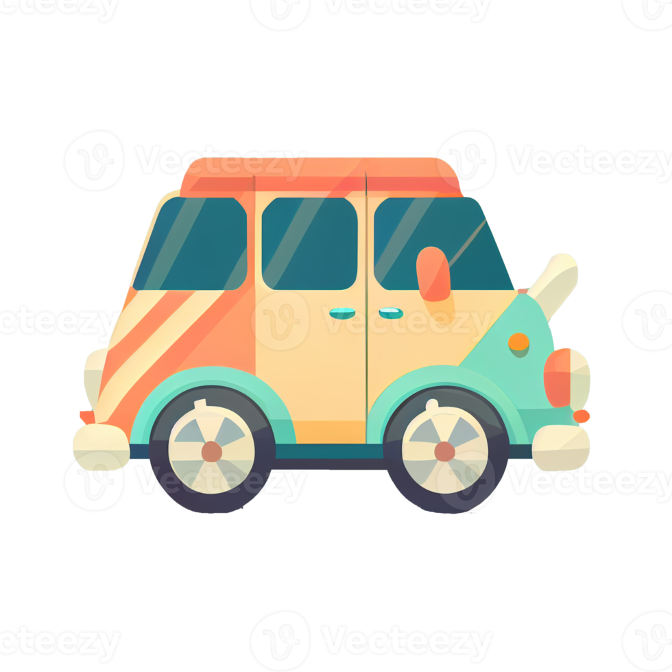Modern flat design of Transport public transportable vehicle for transportation in city. png