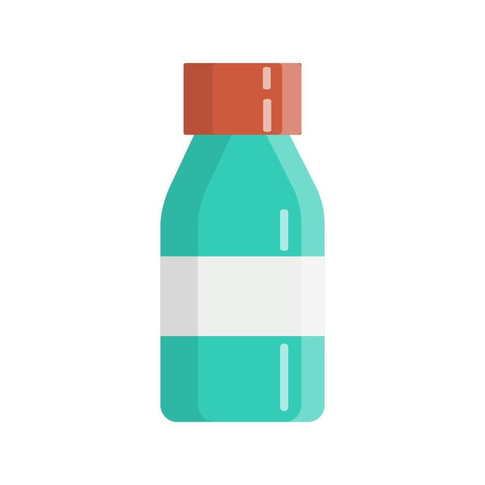 botella médica con etiqueta. ilustración vectorial plana. vector