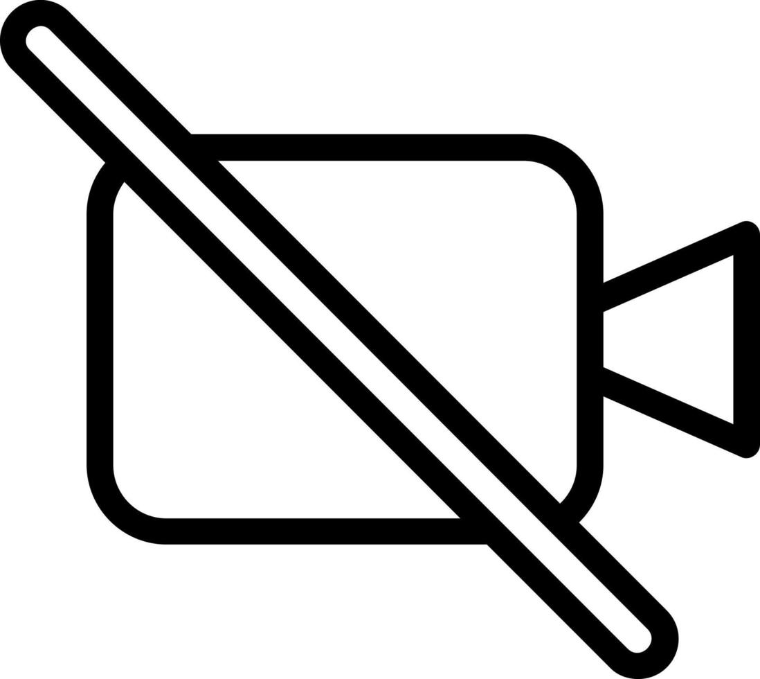 Video Off Vector Icon Design