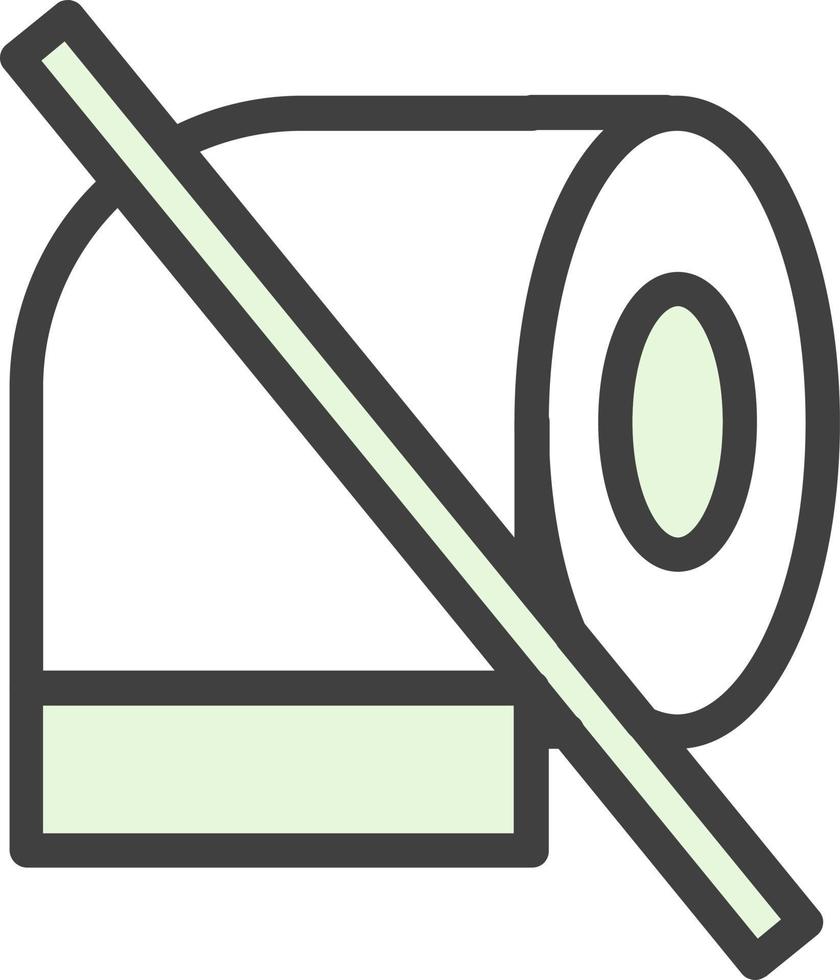 Toilet Paper Slash Vector Icon Design