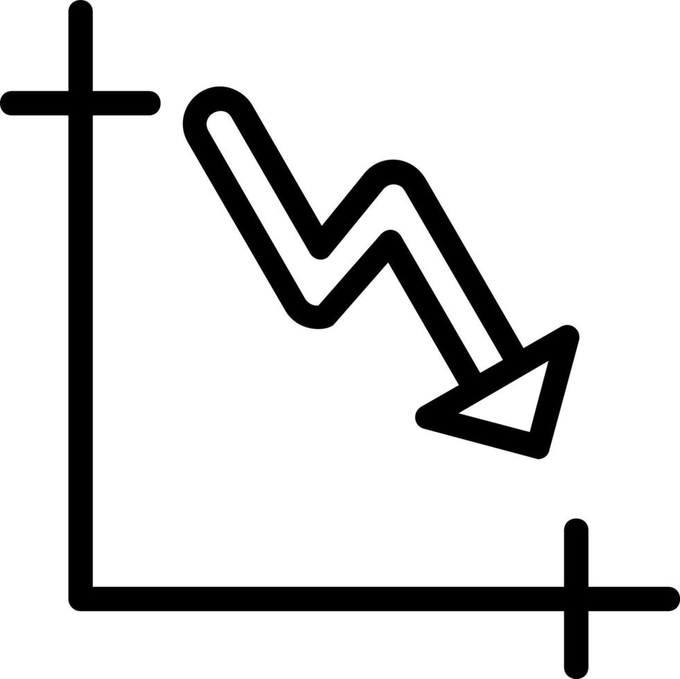 diseño de icono de vector de tendencia hacia abajo