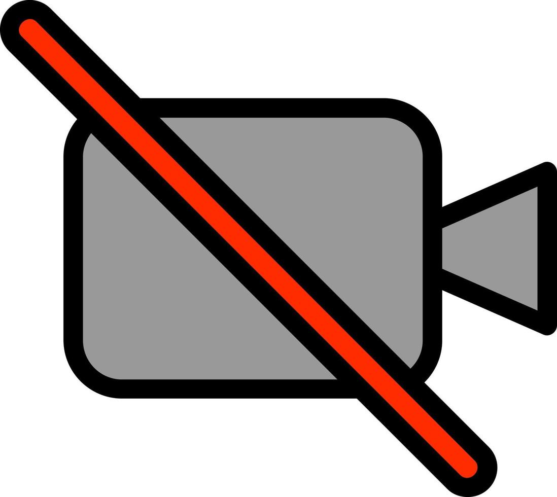 Video Off Vector Icon Design
