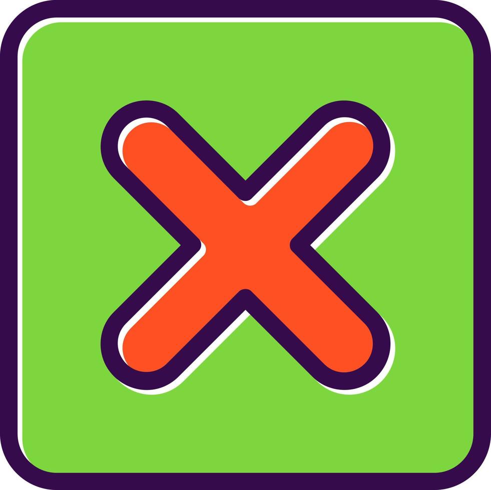 Square x Vector Icon Design