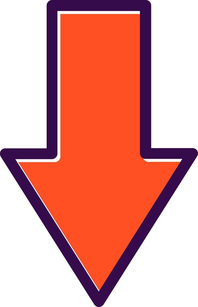Down Vector Icon Design
